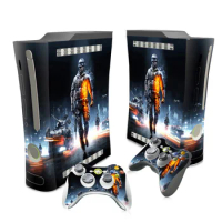Battle new game Hot Selling Top Quality Vinyl Skin Sticker for Xbox 360 fat Console + 2 Controllers