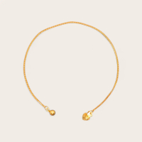Durable 916 Gold Smooth Link Anklet – 22K Solid Gold Heart & Bell Design