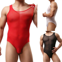 ชุดบอดี้สูท Leotard สำหรับผู้ชาย, Jockstrap เชียร์, พร้อมกระเป๋าบุ๋ม, ชุดชั้นใน