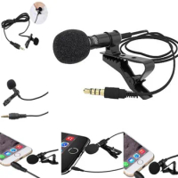 3.5mm Mini Microphone Lapel Lavalier Clip Microphone For Lecture Teaching Conference Guide Studio Portable Universal Mic