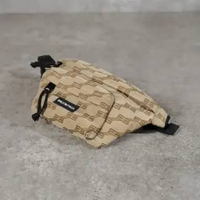 Tas BALENCIAGA BB MONOGRAM JACQUARD BROWN WAIST BAG 100% ORIGINAL 32X15X8CM