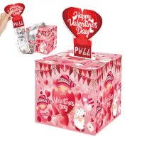 Valentine's Day cash gift box Letter and postcard cash holder Gift cash holder box Multi-Purpose Cash Pulling Box for Valentine