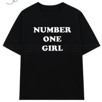 Áo Thun In Chữ NUMBER ONE GIRL ROSE Hài Hước Nam Nữ Unisex Cổ Tròn In Slogan Hot Trend Local Brand T