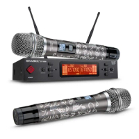 2 channel wireless microphone system professional uhf wireless singer microphone for karaoke