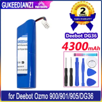 GUKEEDIANZI Battery 4300mAh for Ecovacs Deebot Ozmo 900/901/905/920/930/937 DG36 DG70 DG3G Batteria