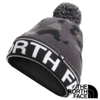 The North Face 新款 SKI TUKE 輕量針織透氣保暖毛線帽(可遮耳/翻摺)_黑迷彩 N