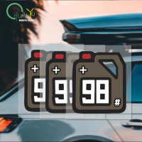 Car Fuel Tank Lid Sticker; Personalized Creative Motorcycle Fuel Lid Gas 92# 95# 98 Reminder Sticker