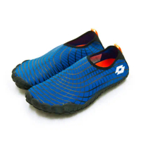 【男】LOTTO 多用途戶外休閒運動溯溪機能護趾水鞋 AQUWEAR系列 藍黑 0906 附收納袋