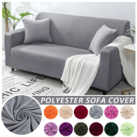 Elastic Plain Solid Sofa Cover Stretch Allinclusive Couch Cover for Living Room Corner ArmChair Sofa Case L Shape Need Buy 2pcs