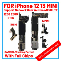 Fully Tested Authentic Motherboard For iPhone 12 13 MINI With Face ID 128g/256g Original Mainboard Cleaned iCloud Support Update