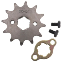 Front Engine 530# 20mm 10T 11T 12T 13T 14T 15T Teeth Chain Sprocket With Retainer Plate Locker for Motorcycle Dirt Bike ATV