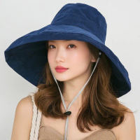 【MoonDy】帽子 漁夫帽 防曬帽 遮陽帽 大帽簷 戶外帽 韓版帽子 圓頂帽 大頭圍 穿搭好物 蜜桃絨
