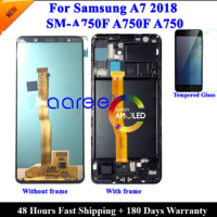 AMOMLED LCD For Samsung A7 2018 A750 LCD A750 lcd For Samsung A750F A7 2018 LCD Screen Touch Digitizer Assembly