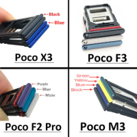 New For Xiaomi Poco X3 / Poco M3 / Poco F3 / F2 Pro SIM Card Tray Slot Holder For Xiaomi POCOPHONE F1 Sim Tray Replacement Part
