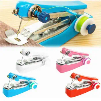 1PC Mini Sewing Machines Needlework Cordless DIY Apparel Sewing Fabric Tool Portable Hand-Held Clothes Useful Sewing Machines