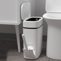 【免運】開發票 美雅閣| 衛生間垃圾桶有蓋廁所家用馬桶刷一體創意衛生桶夾縫紙簍窄小浴室