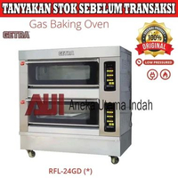 Getra RFL-24GD Gas Baking Oven / Oven Gas Pemanggang Roti Kaca Display - Oven 2 Deck 4 Loyang - Oven