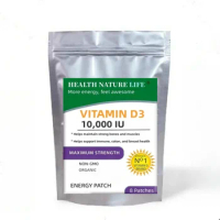 Vitamin D3 10,000 IU Organic Vitamin D Patches 8 Week Supply, Contains Vitamin D &amp; K Complex Premium Non GMO, Biotin &amp;Folic Acid