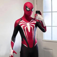 Black PS5 Advanced Superhero Costume Cosplay 3D Printed Spandex Superhero Boys Halloween Costume Bodysuits Adult