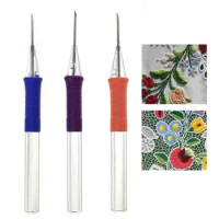 DIY Hand Embroidery Pen Manual Punch Needle Beginners Supplies Adjustable Magic Punch Knitting Stitching Cross Stitches Sewing