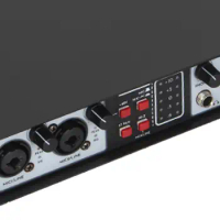 2 in 2 Out Audio Mixer USB Microphone Preamplifier DJ Mixer for Live Performance Game Voice Chat Family KTV Campus Speech Studio