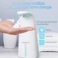 Automatic Foam Dispenser 250ml Soap Dispenser Foaming Soap Liquid Hand Sanitizer Foam &amp; Alcohol Dispenser Infrared Sensor
