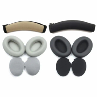 Replacement Leather Ear Pads Cloth Headband Protector For Sony WH-1000XM3 WH1000XM3 Headset Earmuffs EarPads Head beam sleeve