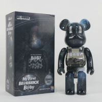 Bearbrick 28cm 400% starry sky Qianqiu ABS material BE@RBRICK 28cm gift doll figure gear joint rotation with sound