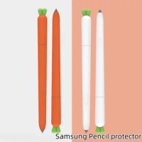Silicone Pencil Case Tablet Touch Stylus Pen Cover Cartoon Cute Carrot for Samsung Galaxy Tab S6 Lite S7 FE S8 Ultra S9 Plus