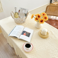 法式奶油風ins蕾絲桌布茶幾布日式高級感圓桌布餐桌布臺布
