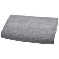 【CHANEL 香奈兒】經典銀色絲線雙C LOGO喀什米爾羊毛流蘇圍巾(灰色AAA318-GRAY)