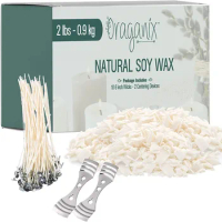 Natural Soy Wax DIY Candle Making Kit and Supplies, 2 lbs Premium Soy Candle Wax, Great Gifts for kids