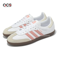 adidas 休閒鞋 Samba OG W 女鞋 白 粉紅 德訓鞋 復古 愛迪達 JI2677