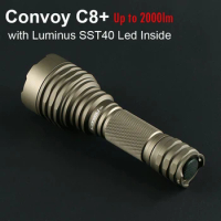 Convoy C8 Plus with Luminus SST40 Led Linterna Flash Light High Powerful Flashlight 2000lm Camping Fishing 18650 Torch Latarka