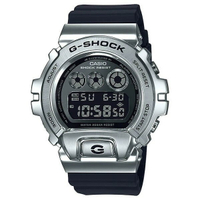 CASIO卡西歐 G-SHOCK 25周年紀念款街頭嘻哈計時錶/銀/GM-6900-1DR
