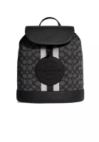 Coach Coach Dempsey Drawstring Backpack In Signature Jacquard With Stripe And Coach Patch Black CE601