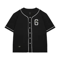 Greenlight Voyager Men's Baseball Shirt Short Sleeve Oversized Fit Zoe HP-C051124 Black M