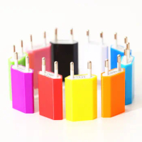 100pcs DHL Free EU USB wall charger for Apple iPhone 6 6s 7 plus iPod Colorful EU Plug AC USB Adapter For iPod iPhone4 4s 5S 5G