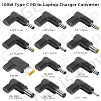 ​P​D 100W Type C to Universal Laptop Charger Converter for Asus Lenovo Hp Dell Acer Samsung USB C Fast Charger Adapter Connector