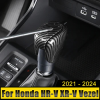 ABS Car Gear Shift Knob Head Cover Automatic Transmission Trim Sticker Cap For Honda HR-V HRV XR-V XRV Vezel 2021 2022 2023 2024