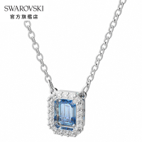 SWAROVSKI 施華洛世奇 MILLENIA 白金色藍水晶八角形項鏈