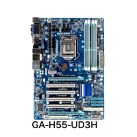 For Gigabyte GA-H55-UD3H Desktop Motherboard LGA 1156 DDR3 ATX Mainboard 100% Tested OK Fully Work Free Shipping