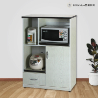 【Miduo 米朵塑鋼家具】2.7尺一門一抽兩托盤塑鋼電器櫃（附插座）