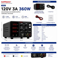 Taffware Adjustable DC Power Supply Variable Voltage Bench Power Supply DC 120V 3A 360W | 30V 10A 30