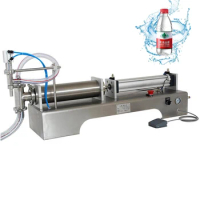 Pneumatic Liquid Filling Machine with Piezometer Commercial Automatic Bottle Filler for Oil Cosmetic