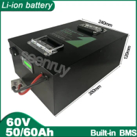 60V 50Ah 60AH Li ion With Charger 50A 80A Lithium Polymer Battery Perfect For 4000W Tricycle Motorcycle Electric Scooter Ebike