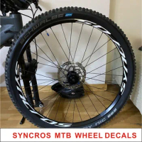 8pics/set 2wheelsets Mountain bike SYNCROS wheel set sticker mtb bicycle rim decals wheel decorative sticker sets