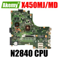 X450MJ Motherboard REV 2.0 For Asus X450M X450MD X450MJ X452M Laptop Mainboard N2840 CPU 100% Test OK