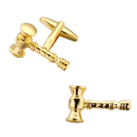 The new men's brand jewelry engineer mark gold hammer French shirt Cufflinks Cuff Links wholesale and retail