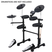 Electric Drum Set 8 Piece Electronic Drum Kit for Adult Beginner with 144-Sound Hi-Hat Pedals USB MIDI Connection Birthday Gifts